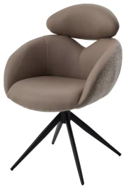 Стул ГУННАР (GUNNAR) 360 град, цвет БЕЖЕВЫЙ VEGA-11 / MIAMI-160, ткань / ЧЕРНЫЙ каркас, ®DISAUR