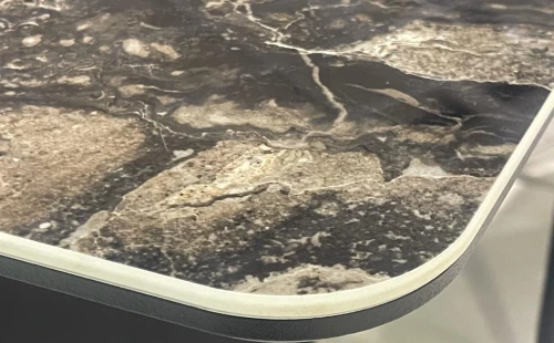 Стол DikLine SKP180 Керамика Amadeus/подстолье черное/опоры дуб монтана (2 уп.)