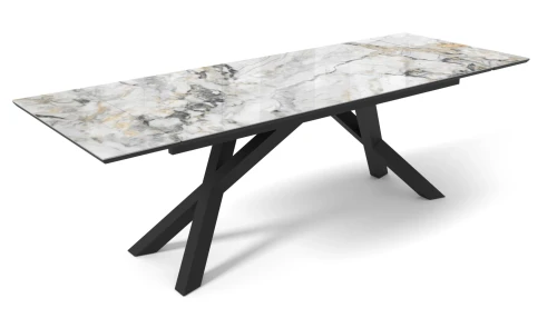 Стол DikLine SKD160 Керамика FNZW 162806176 ARCTIK OCEAN/подстолье черное/опоры черные (2 уп.),