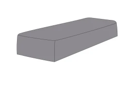 Защитный чехол на шезлонг (L408) 209×95×59 см, цвет темно-серый