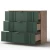 Комод «Герта» 3я КМК 0979.17, дуб канзас/зеленый матовый