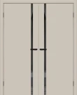 Двойная межкомнатная дверь BRAVO Браво-0.40.П Clay Silk Mirox Grey