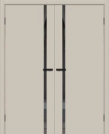 Двойная межкомнатная дверь BRAVO Браво-0.40.П Clay Silk Mirox Grey