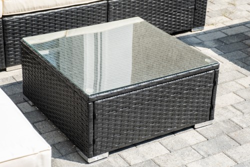 "Даллас" лаунж-зона из искусственного ротанга на 5 персон, цвет черный