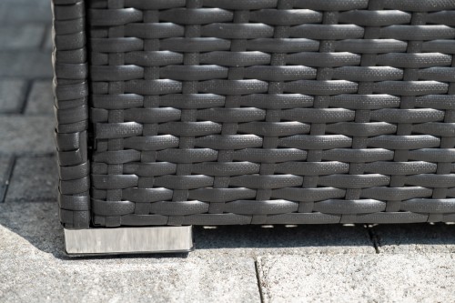 "Даллас" лаунж-зона из искусственного ротанга на 5 персон, цвет черный