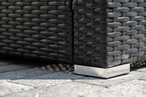 "Даллас" лаунж-зона из искусственного ротанга на 5 персон, цвет черный