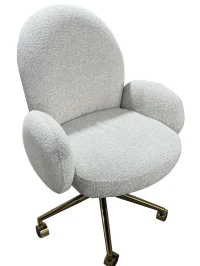 Кресло офисное Клауд PRO BS1239-WT, белый крем/золото