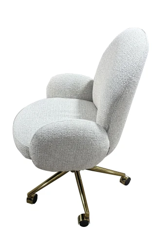 Кресло офисное Клауд PRO BS1239-WT, белый крем/золото