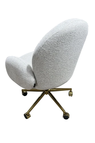 Кресло офисное Клауд PRO BS1239-WT, белый крем/золото
