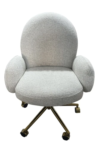 Кресло офисное Клауд PRO BS1239-WT, белый крем/золото