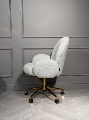 Кресло офисное Клауд PRO BS1239-WT, белый крем/золото