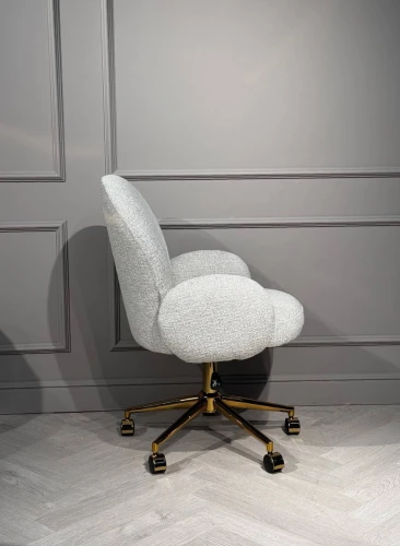 Кресло офисное Клауд PRO BS1239-WT, белый крем/золото