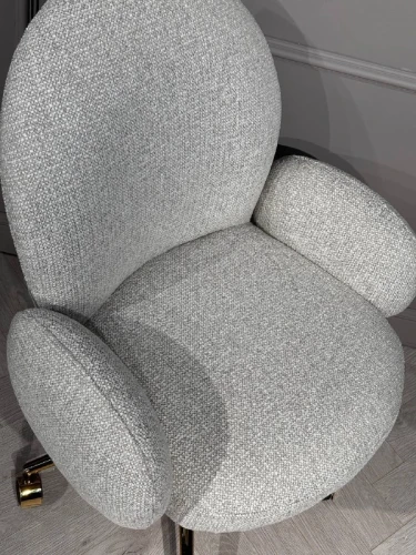 Кресло офисное Клауд PRO BS1239-WT, белый крем/золото