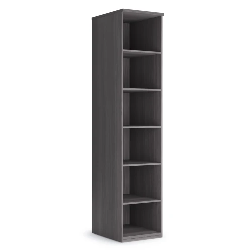 Шкаф-пенал с зеркальным фасадом Парма Нео лиственница темная