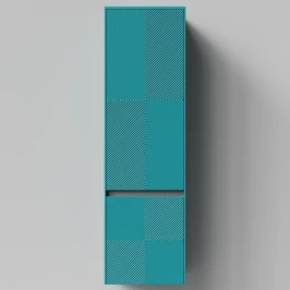 Пенал Соло 45, пример RAL 5021 Водная синь, матовая, подвесной, правый