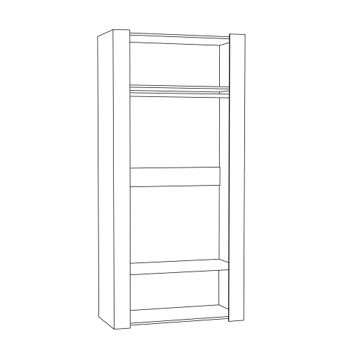 Шкаф для одежды Амели 13.133, Шулковый камень;Бетон Чикаго