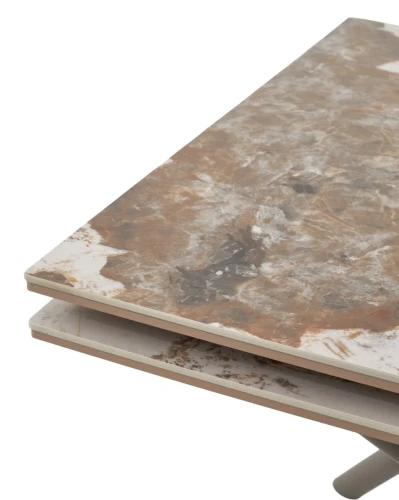 Стол ЛИБЕРТИ 140 Pandora, керамика / Латте каркас М-City