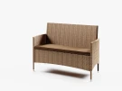 Двухместный диван из искусственного ротанга Анкор  -  Wood