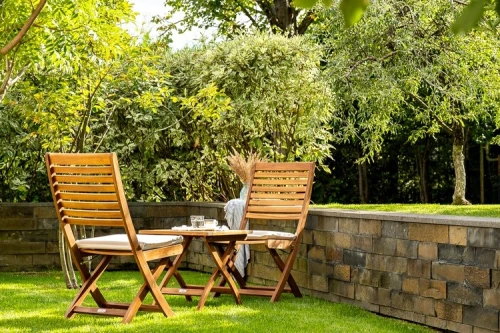 Складной кофейный комплект из акации KARO с кофейным столом  Joygarden