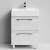 Тумба Мальта 60 напольный, ящики, Белый камень ПВХ 57805 Vodok с раковиной в комплекте