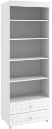 Шкаф-стеллаж с ящиками (гл.410) Монако МН-51 белое дерево