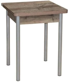 Эко 60х60 стол обеденный раскладной / велингтон/металлик