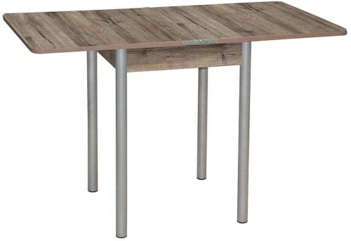 Эко 60х60 стол обеденный раскладной / велингтон/металлик