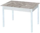 Альфа фотопечать стол обеденный раздвижной / серый мрамор/бетон белый/белый Альфа фотопечать стол обеденный раздвижной / серый мрамор/бетон белый/белый