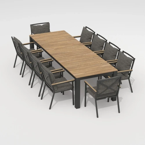 Стол обеденный TELLA  XL из тика 300x100