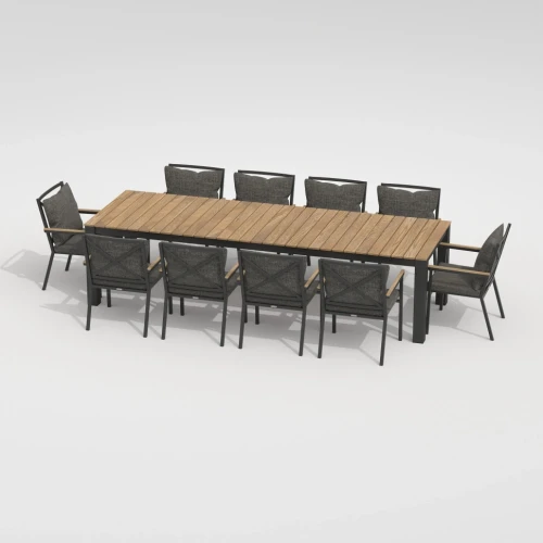 Стол обеденный TELLA  XL из тика 300x100