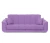 Диван прямой, книжка "Стамбул" флок фиолетовый, 120 ППУ+НПБ