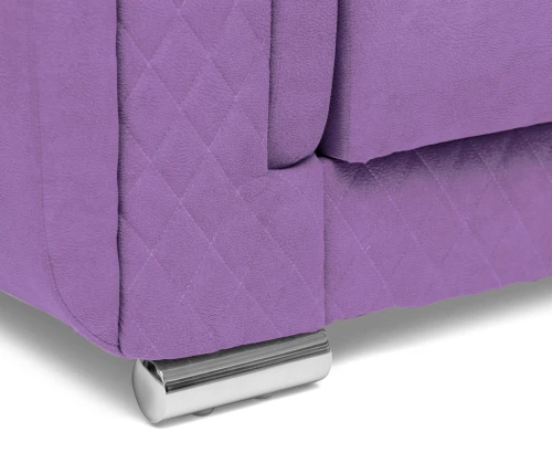 Диван прямой, книжка "Стамбул" флок фиолетовый, 120 ППУ+НПБ