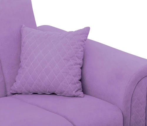 Диван прямой, книжка "Стамбул" флок фиолетовый, 120 ППУ+НПБ