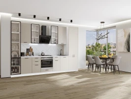 Кухонный гарнитур Фрейм-06 Cream Silk-Белый