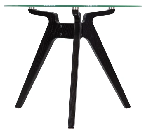 Стол журнальный Рилле 449 черный/стекло прозрачное