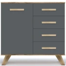 Комод Вега Скандинавия 90, серый