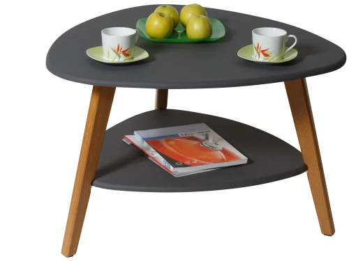 Стол журнальный Бруклин графит/дуб светлый