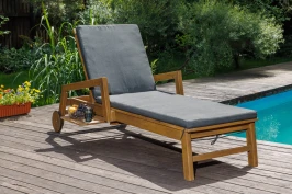 Шезлонг PAOLO на колесиках из акации(teaklook)