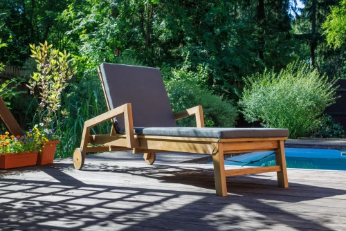 Шезлонг PAOLO на колесиках из акации(teaklook)
