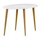 Стол журнальный Мерсенна белый/бук