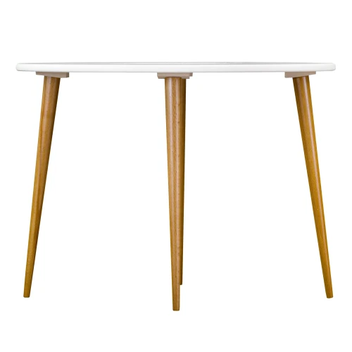 Стол журнальный Мерсенна белый/бук