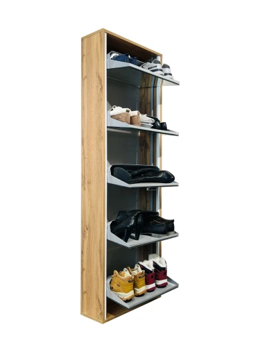 Обувница ЛАЙТ 5 МП (Дуб Вотан / Зеркало)