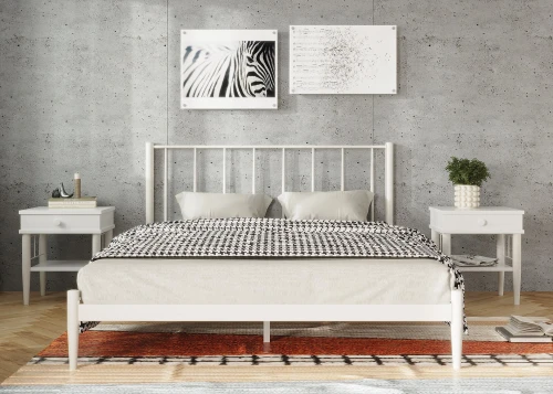 Кровать КМД 26 Бриз 140 белый