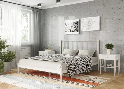 Кровать КМД 26 Бриз 140 белый