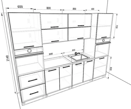 Кухня Базис Комплектация 23