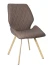 DC230 Стул мягкий, ТЕМНО-БЕЖЕВЫЙ экокожа, каркас металл, шампань КВАДРАТ