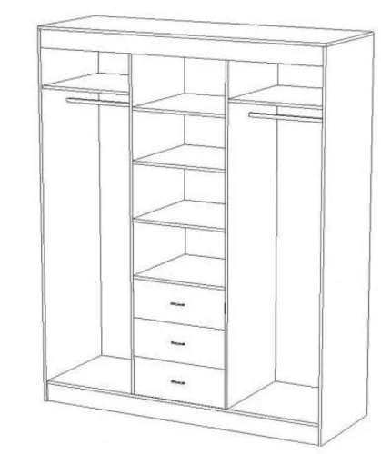 Шкаф-купе Фортуна белый