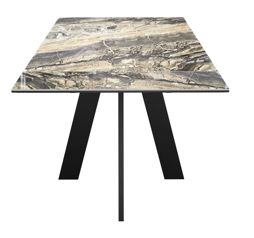 Стол DikLine SKM120 Керамика Amadeus/подстолье черное/опоры черные