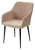 Стул BRANDY-X БЕЖЕВЫЙ #5, велюр / черный каркас М-City