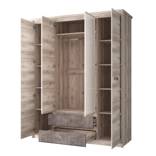 Шкаф 4DG2S Z , JAZZ, цвет Каштан найроби/Оникс